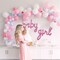 Baby Girl Letter Balloons-16 Inch Pink Baby Girl Shower Foil Balloons Banner for Gender Reveal Party Baby Birthdays Party Decoration